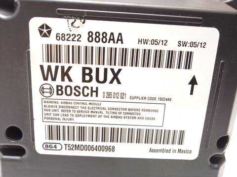 Foto 4ª: Centralita Airbag Jeep Grand Cherokee 3.0 CRD V6 4X4 190CV 140KW [EXF,EXN] (1950)