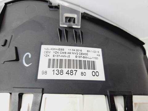 Foto 3ª: Cuadro de Instrumentos Peugeot 208 STYLE 82CV 60KW [HM01] (2016)