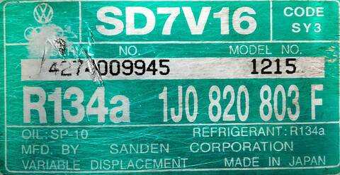 Foto 2ª: Compresor Aire Acondicionado Seat Cordoba SIGNO 1 TDI 110CV (1999)