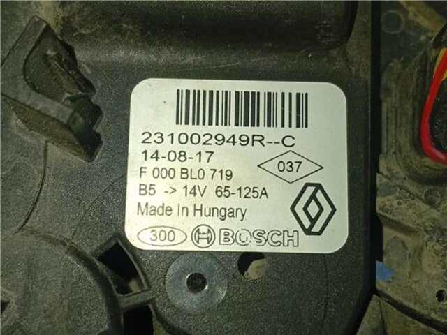 Foto 2ª: Alternador Dacia Dokker 1.5 AMBIANCE [1.5 LTR. - 55 KW DCI DIESEL FAP CAT] [K9KC612]