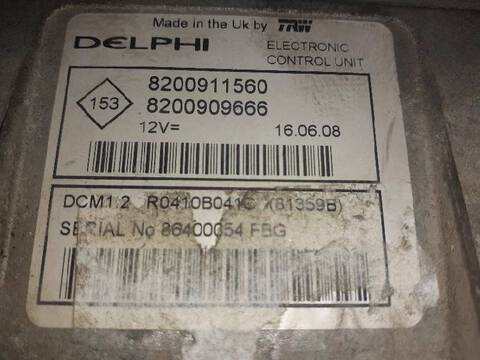 Foto 3ª: Centralita Motor ECU Renault Kangoo 1.5 DCI DIESEL FAP 106CV 78KW [K9KD8] (2009)