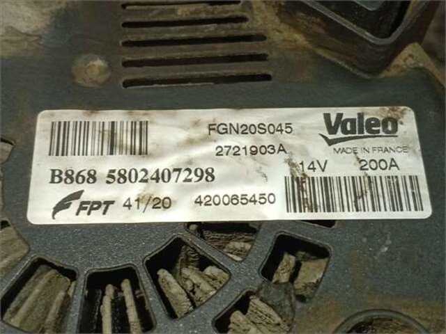 Foto 2ª: Alternador Fiat Ducato 2.3 180 L2H2 RS 3450 MM [2.3 LTR. - 131 KW TURBODIESEL MULTIJET]