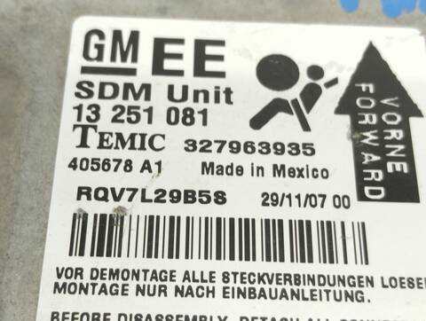 Foto 2ª: Centralita Airbag Opel Astra 1.7 16V CDTI 101CV 74KW [Z17DTH] (2008)