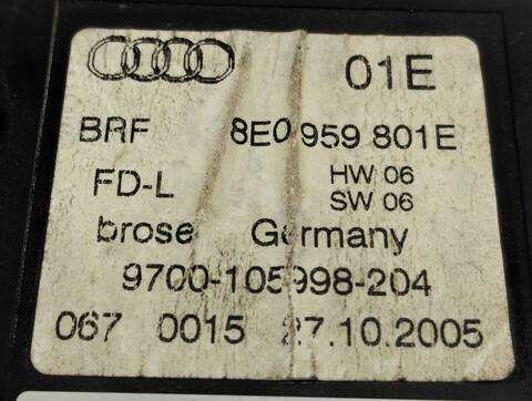 Foto 2ª: Elevalunas Eléctrico Trasero Izquierdo Audi A4 2.0 TDI 16V 103KW) BERLINA 140CV [BRE] (2006)