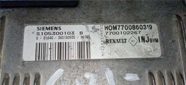 Centralita Motor ECU Renault Megane 1.6E ALIZE [1.6 LTR. - 66 KW] I CLASSIC (LA0)(1996-_)