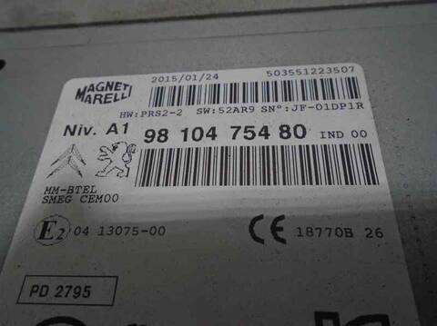 Foto 3ª: Sistema Audio Radio CD Peugeot 308 ACCESS 92CV 68KW [9H06] (2015)