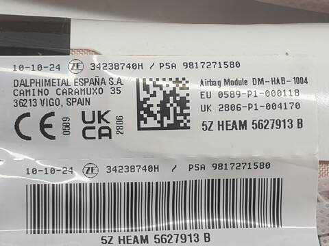 Foto 3ª: Airbag Cortina Delantero Izquierdo Citroen Berlingo FEEL BUSINESS M (2008)