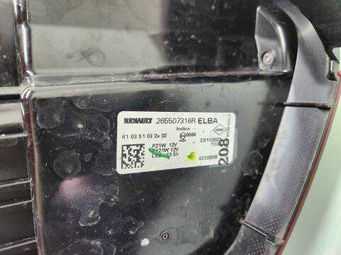 Foto 3ª: Piloto Trasero Derecho Dacia Duster SU HJD) 150CV [H5H490] (2022)