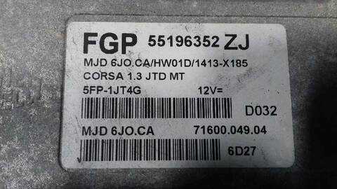 Foto 3ª: Centralita Motor ECU Opel Corsa CORSAVAN 69CV 51KW [Z13DT] (2006)