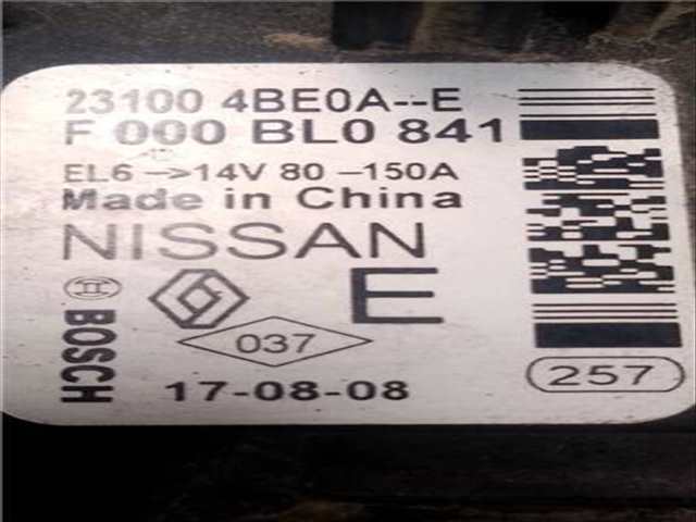 Foto 2ª: Alternador Nissan X-Trail 2.0 DCI ALL MODE 4X4-I NT32) 177CV 130KW III T32_ T32R T32RR) [M9R] (2018)