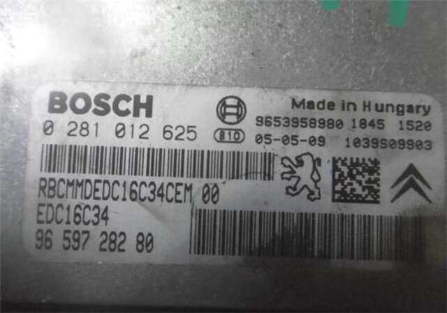 Foto 3ª: Centralita Motor ECU Peugeot 407 1.6 BUSINESS LINE [1.6 LTR. - 80 KW HDI FAP CAT (9HZ - DV6TED4)] [9HY]