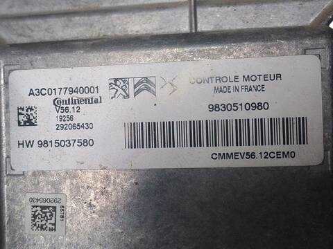 Foto 3ª: Centralita Motor ECU Citroen C3 1.2 PURETECH 82 (2016)