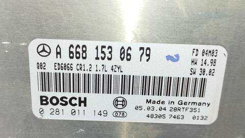 Foto 4ª: Centralita Motor ECU Mercedes Vaneo 1.7 CDI VANEO 414.700) 91CV 67KW FURGONETA [668914] (2004)
