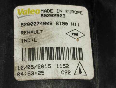 Foto 3ª: Faro Antiniebla Delantero Derecho Renault Megane 1.2 16V BERLINA 116CV 85KW III BERLINA 5 P [H5F A4] (2015)