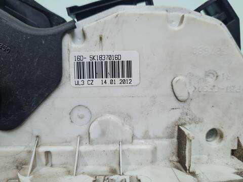Foto 3ª: Cerradura Puerta Delantera Derecha Volkswagen Polo ADVANCE 75CV 55KW [CFWA] (2012)