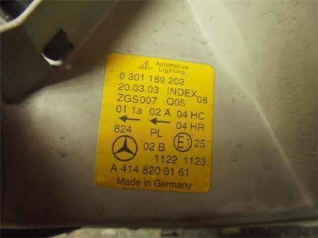 Foto 3ª: Faro Derecho Mercedes Vaneo 1.7 CDI (414.700) [OM 668.914]