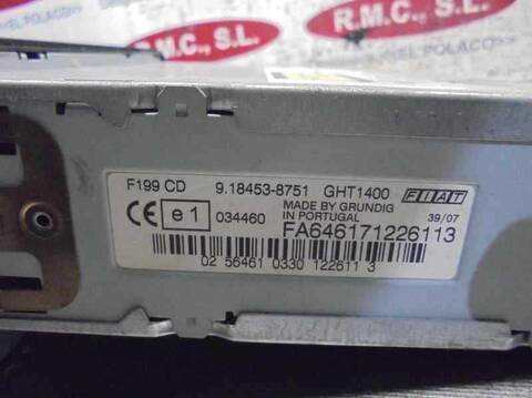 Foto 2ª: Sistema Audio Radio CD Fiat Grande Punto 1.3 MULTIJET SPORT 01.2007 ) 90CV 66KW [199A3000] (2007)