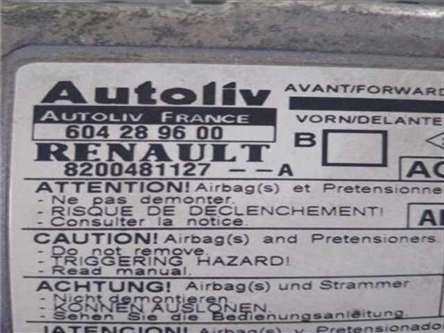 Foto 3ª: Centralita Airbag Renault Megane 1.5 AUTHENTIQUE [1.5 LTR. - 78 KW DCI DIESEL] II BERLINA 5P (10.2002-_) [K9K P7]