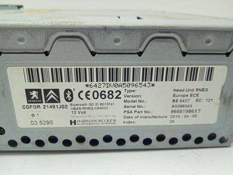 Foto 3ª: Sistema Audio Radio CD Citroen C4 1.6 16V HDI FAP PICASSO 109CV 80KW [9HZ] (2010)