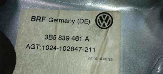 Elevalunas Eléctrico Trasero Izquierdo Volkswagen Passat 1.9 TDI (131 CV)