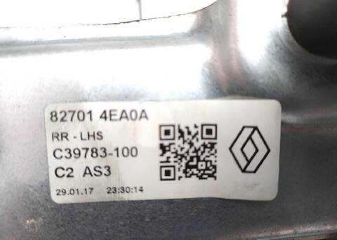 Foto 3ª: Elevalunas Manual Trasero Izquierdo Renault Kadjar 1.5 DCI 110 HLA3) (2015)