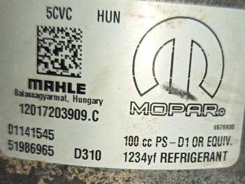 Compresor Aire Acondicionado Fiat Tipo 1.4 356SXA1B)