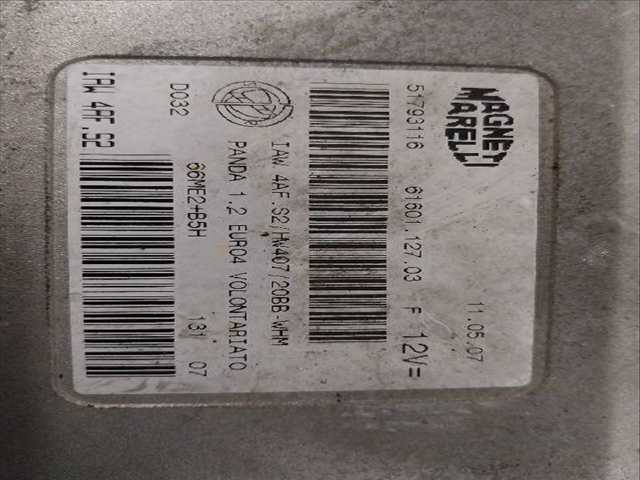 Foto 2ª: Centralita Motor ECU Fiat Panda 1.2 G [188A4000] (2005)
