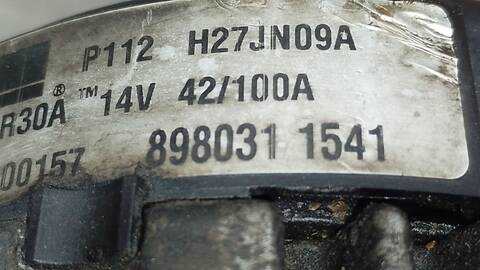 Foto 4ª: Alternador Opel Zafira ENERGY 110CV 81KW [Z17DTR] (2007)