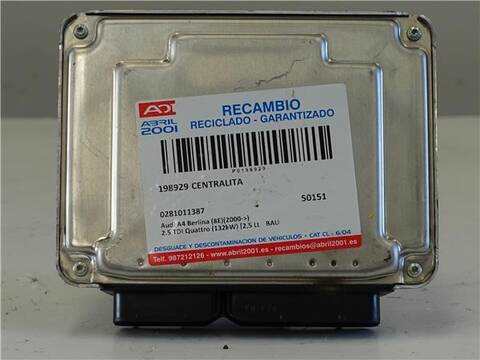 Centralita Motor ECU Audi A4 2.5 TDI QUATTRO 132KW) BERLINA 180CV
