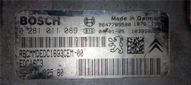 Centralita Motor ECU Peugeot 307 1.4 HDI