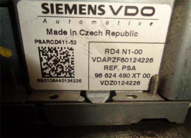 Foto 3ª: Sistema Audio Radio CD Citroen C2 1.4 HDI [8HX (DV4TD)]