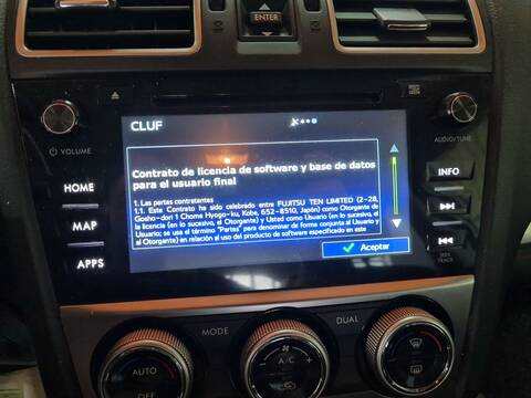 Foto 2ª: Pantalla Multifuncion Subaru XV 2.0 D AWD GPD) 147CV 108KW [EE20Z] (2015)