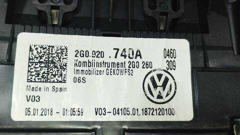 Foto 3ª: Cuadro de Instrumentos Volkswagen Polo ADVANCE 95CV 70KW [CHZ] (2018)