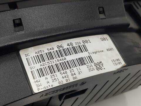 Foto 3ª: Cuadro de Instrumentos Mercedes Clase ML 320 3.0 V6 CDI 224CV 165KW AUT. 164.122) W164) OM642 [642940] (2005)