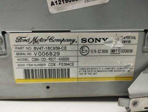 Foto 2ª: Sistema Audio Radio CD Ford Kuga TREND 136CV 100KW [G6DG] (2009)