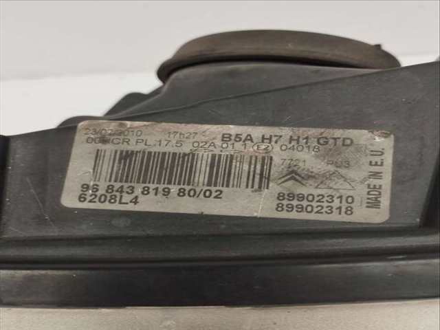 Foto 3ª: Faro Izquierdo Citroen C4 VTN@V BERLINA 109CV 80KW [9H01] (2010)