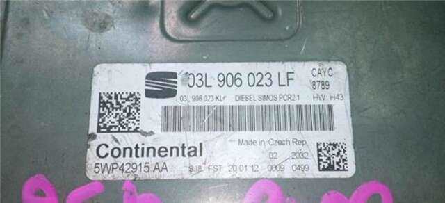 Centralita Motor ECU Seat Altea 1.6 EMOCIÓN [1.6 LTR. - 66 KW TDI]