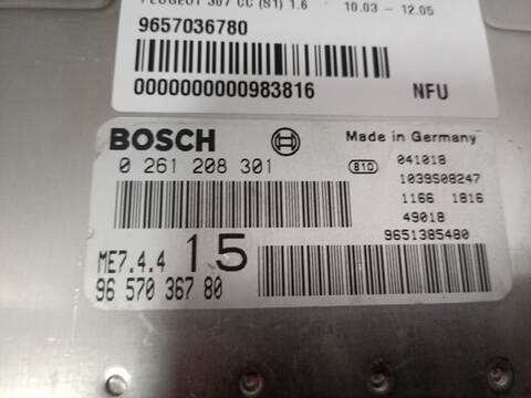 Foto 4ª: Centralita Motor ECU Peugeot 307 1.6 110CV 80KW [NFU] (2004)