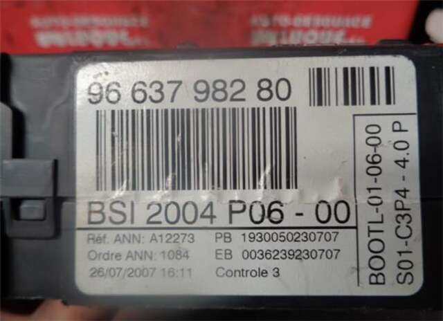 Foto 2ª: Caja Reles Fusibles Peugeot 207 1.6 HDI