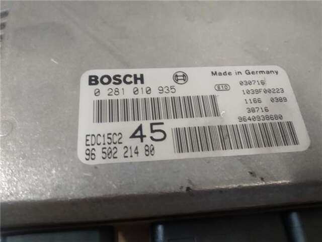 Foto 3ª: Centralita Motor ECU Peugeot 307 2.0 HDI (90 CV) [DRHY]