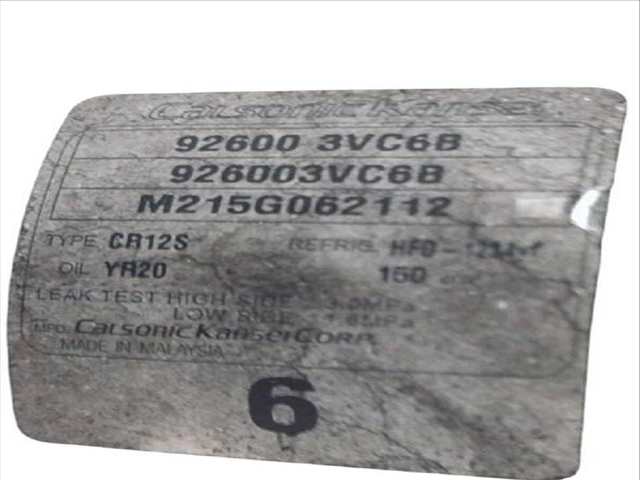 Foto 3ª: Compresor Aire Acondicionado Nissan Pulsar 1.5 DCI HATCHBACK (2014)