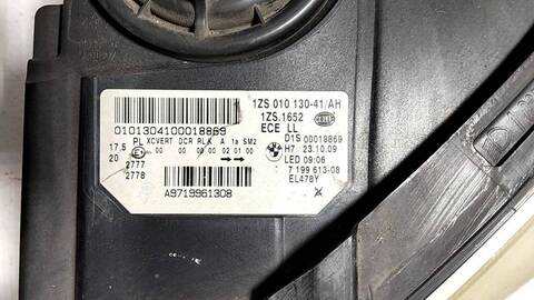 Foto 3ª: Faro Izquierdo Bmw Serie 5 518 530 D 245CV [N57D30A] (2009)