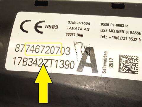 Foto 4ª: Airbag Lateral Delantero Izquierdo Bmw X6 XDRIVE 30 D 258CV 190KW [N57D30A] (2018)