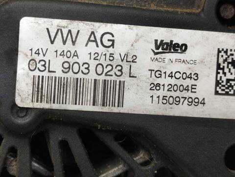 Foto 2ª: Alternador Volkswagen Golf ADVANCE BLUEMOTION 150CV 110KW [CRB] (2015)