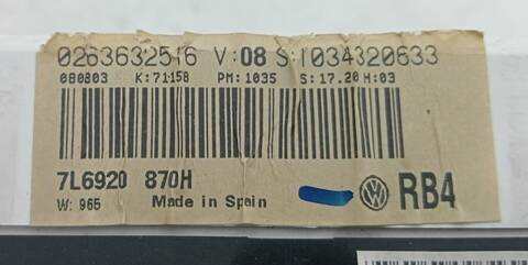 Foto 3ª: Cuadro de Instrumentos Volkswagen Touareg 2.5 TDI DPF 174CV [BAC] (2002)