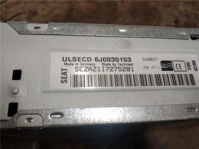 Foto 3ª: Sistema Audio Radio CD Seat Ibiza 1.6 TDI [CAYB]
