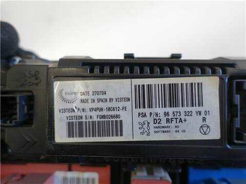 Foto 3ª: Mando Climatizador Peugeot 407 2.0 HDI 135 136CV 100KW [RHR (DW10BTED4)] (2004)