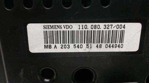Foto 3ª: Cuadro de Instrumentos Mercedes Clase C 160 220 CDI SPORT EDITION LA) 203.008) BERLINA 150CV 110KW [OM646963] (2005)