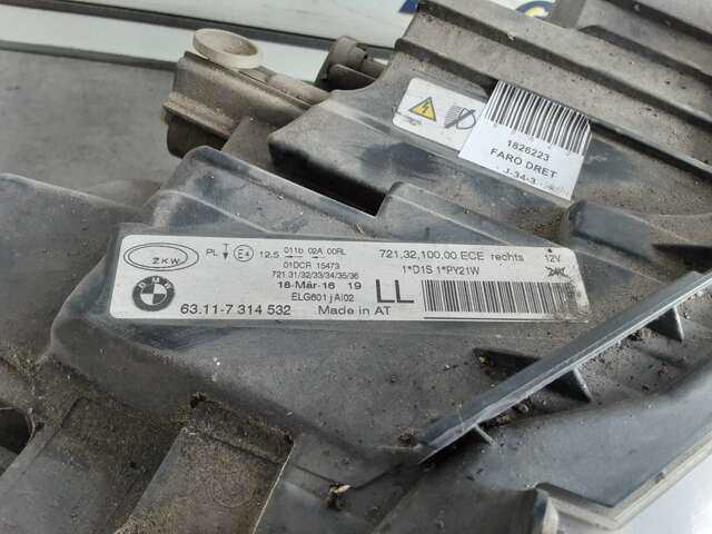 Foto 2ª: Faro Derecho Bmw Serie 3 315 2.0 DI 143CV BERLINA 0CV [N47D20C] (2013)