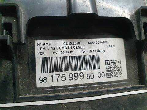 Foto 3ª: Cuadro de Instrumentos Citroen Berlingo CLUB M 99CV 73KW FURGON [BH02] (2019)